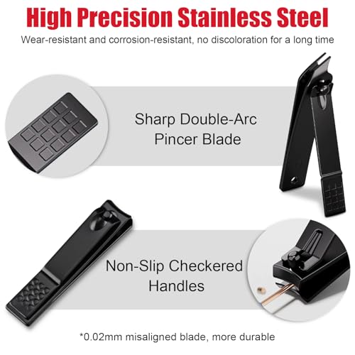 Manicure Set 10 in 1 Mens Gifts Travel Nail Clippers Set for Him, Mens Grooming Manicure Kit Pedicure Tools for Men Women Girls Boys Parents Husband Wife with Black Leather Case - size: 10-PCS Set