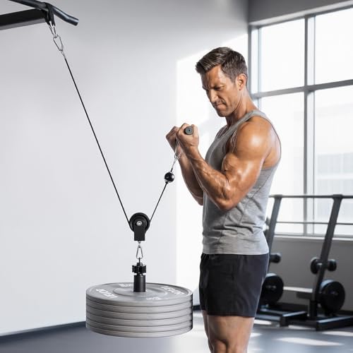 VEVOR LAT Pulldown Attachments, Cable Machine Rowing T-bar V-bar Tricep Pull Down Bar, Back Strength Training Rubber Coated Handle Grip, Bicep Curl Tricep LAT Pulldown Bar for Home Gym Fitness - size: Set with 1 Bar