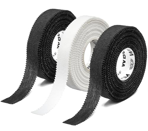 WARM BODY COLD MIND Athletic Finger Tape - 0.5inch x 33ft - Sport Tape for Fingers, Strong Hand Wrap for Crossfit, Weightlifting, Jiu Jitsu, Rock Climbing - color: 3 Rolls Black/White (33ft)
