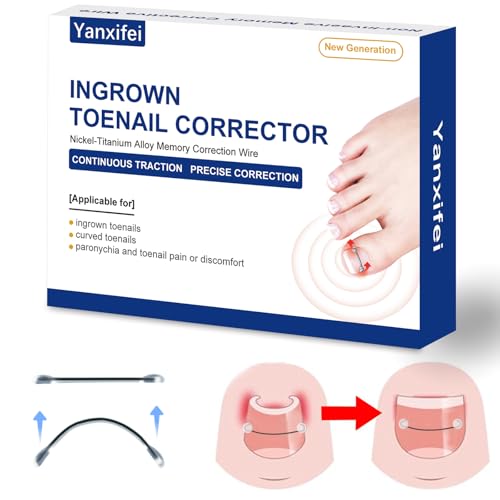 Nitinol Ingrown Toenail Corrector,at Home Ingrown Toenail Treatment,Curved Toenail Straightener,Ingrown Toe Nail Relief，Ingrown Toenail Removal Kit (1/2 In,11/16 In) - size: 1/2 In,11/16 In