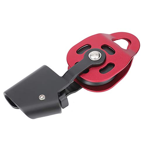 Climbing Pulley,4KN Aluminium Heavy Duty Single Swivel Rope Pulley Block for 8-12mm Rope Climbing Pulley