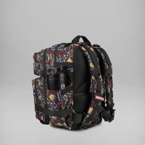 WOLFpak 35L Athletic Gym Backpack - Durable 1000D Waterproof Oxford Material with MOLLE Webbing, Laptop Pocket - color: Deadly Sharp