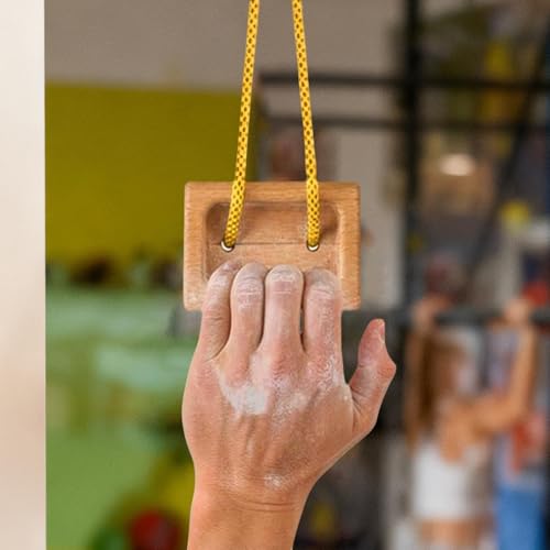 Hangboard Rock Climbing 1 Pair Portable Wooden Trainer | Fingerboard Climbing for Climbers Tree Hand Playground Enhances Grip Strength Indoor Outdoor Doorway