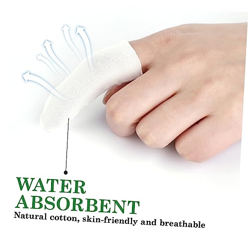 Finger Picking Prevention 200pcs Cotton Finger Caps Fabric Protective Cover