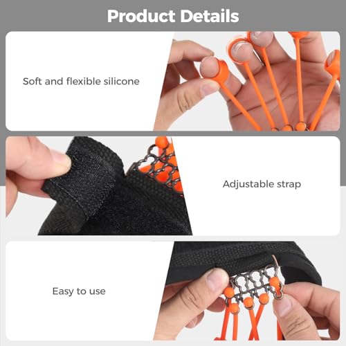Finger Stretcher, Hand Strengthener, Adjustable Grip Exerciser With 30 Silicone Bands 40/60/75 Lbs For Exercise, Climbing, Injury Rehabilitation