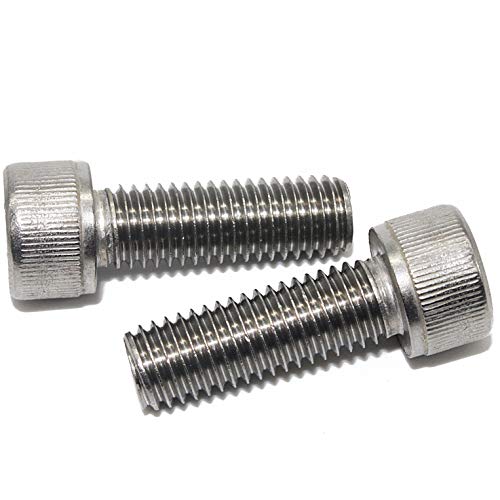 Fullerkreg M6-1.0 x 25MM Socket Head Cap Screws, Allen Socket Drive, Din 912, AISI 304 Stainless Steel (18-8), Full Thread, Bright Finish, Machine Thread, Quantity 20 - size: M6-1.0 x 25MM