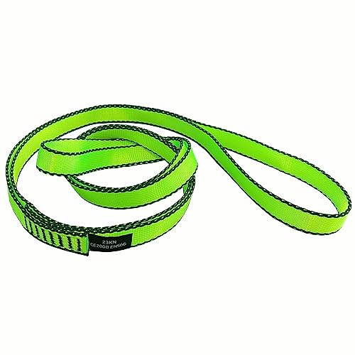 18MM Nylon Climbing Slings Runners 23 kN Strong Webbing Straps for Rock Climbing, Rappelling, Swing, Yoga Hammock etc - color: 1PC Green, size: 48inch/120cm
