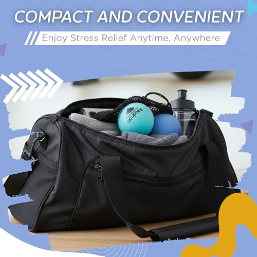 Acupoint Massage Therapy Ball Set of 2 - Myofascial Release, Trigger Point & Deep Tissue - Lacrosse Ball for Back, Neck, Foot and Plantar Fasciitis Relief - style: Blue