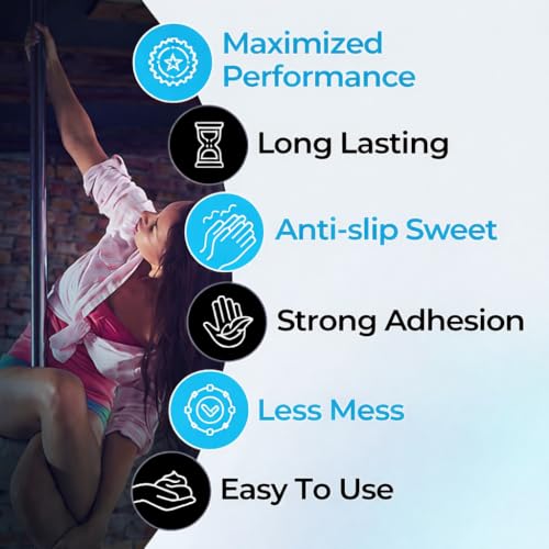 GRIPT Liquid Chalk Hand Grip Gym Pole Dance Weightlifting Rock Climbing Bouldering Gymnastics Crossfit Mess Less Sweat Resistant Long Lasting Professional Gel Chalk 100ml - color: Hand Chalk - Pole dance, Aerial Yoga