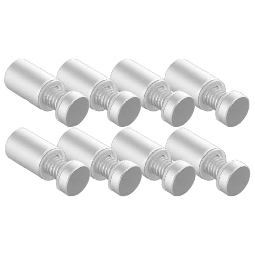 Sign Standoff 1/2" x 3/4", Solid Aluminum Sign Standoff Screws Mounting Hardware for Glass Panel, Acrylic Panel,Pack of 8 - color: Silver, size: 1/2"x3/4" 8 Pack