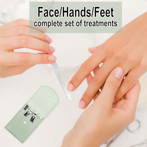 20 Sets Manicure Set Bulk, Nail Clippers Kit Stainless Steel Fingernail Clippers Set, Sturdy Nail Tip Cutter Trimmers Professional Grooming Toenail Clippers Personal Pedicure Kits Gift (Green 4 in 1) - color: Green