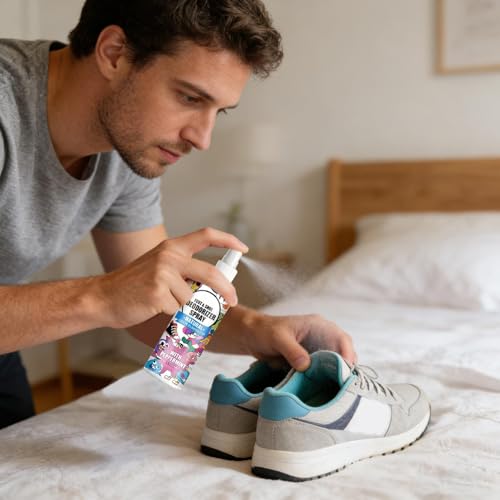 Shoe Smell Remover 100ml Smell Eliminator Spray for Footwear | Footwear Odor Removal Mist for Travel Hiking Home Tennis Leather Fabric Canvas Sneaker