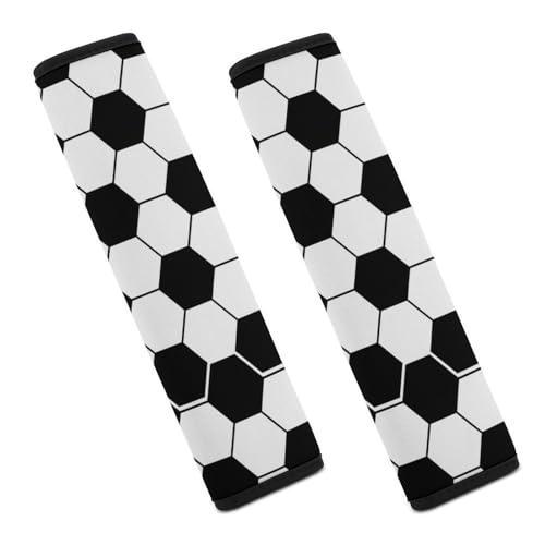 2 Pack Breathable Car Seat Straps Shoulder Pads for Elderly Support, All Vehicles, Soccer Lovers Seat Belt Cushion, Neck and Shoulder Support - color: Pattern 57