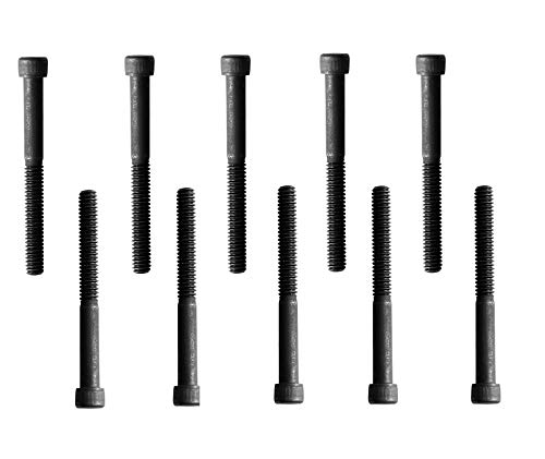 Socket Head Cap Screw, 1/4-20 x 2-1/4", Alloy Steel, Black Oxide, Hex Socket Coarse Thread, 1/4 inch Hexagonal Allen Bolt, Length: 2-1/4 inch, Full Thread (Quantity: 10) - size: 2-1/4