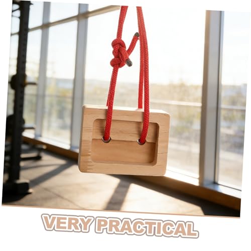 2pcs Portable Wooden Rock Climbing Hangboard for Indoor Fitness Routines Modular Climbing Training Board for Building Finger Strength and Endurance with Khaki Finish