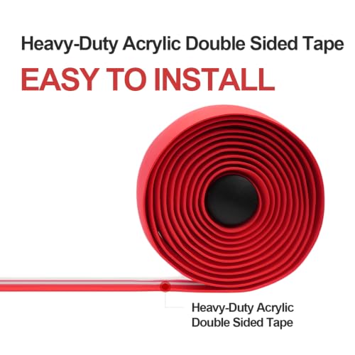 BD13 Bike Handlebar Tape, EVA Road Bike Bar Tape with Shock Absorbing Cushioning, Anti-Slip Bicycle Handlebar Wrap, Heavy-Duty Acrylic Double Sided Tape (red) - color: red