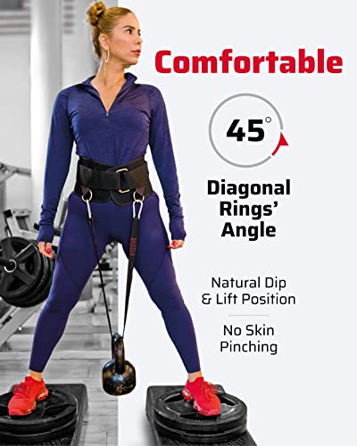 THEFITGUY Ultimate Dip Belt & Sled Pulling Belt | Ultimate Combination for Maximized versatility & strength