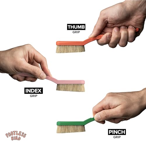 Rock Climbing & Bouldering Brush, Ergonomic, High Density Wild Boar's Thick Hair Bristles, 100% Recyclable, Strong Outdoor & Indoor Free Spiky Ring, Green - color: Green