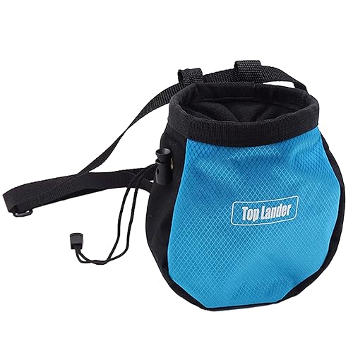 Rock Climbing Chalk Bag Drawstring Magnesia Pouch Bouldering Chalk Bucket Storage Bag for Weight Liftings, Gym, Climbing Magnesia Powder Hiking and Camping Accessories Portable Bouldering Bucket