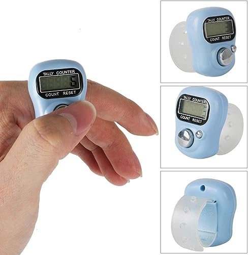 Electronic Finger Counter, Resettable Hand Tally, 5 Digit Number and LCD Electronic Digital Display, Handheld Clicker Counting - size: 10 Packs