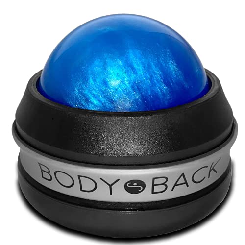 Body Back FSA Eligible Manual Massage Roller Ball | Deep Tissue Roller & Lacrosse Ball - Handheld Massager for Sore Muscles & Joint Pain | 360° Mobility Therapy Ball for Athletes & Fitness Recovery - color: Blue