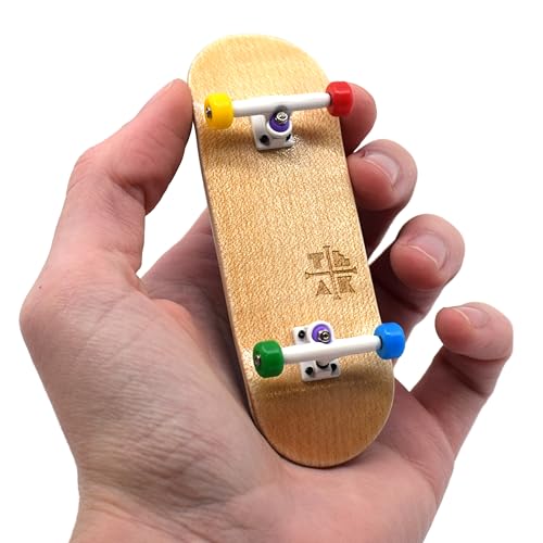Teak Tuning 32mm Pro Fingerboard Complete - Fully Assembled with Pro Level Components - Pro Shaped Wooden Deck (32x97mm), UltraSpin Bearing Wheels, Prodigy Gen2 Trucks - Everything is Awesome