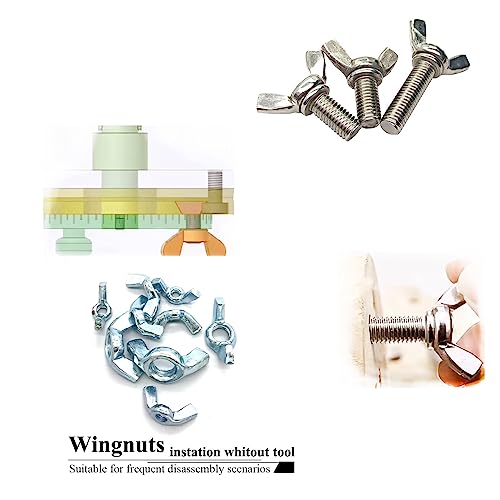 90 Pcs 5 Sizes 5/32",3/16",1/4",5/16",3/8" Wingnuts, Quality Carbon Steel Wing Nuts Zinc Plated Fasteners Parts Butterfly Nut, Hand Twist Tighten Hardware Nuts Butterfly Wing-Nut Assorted Kit - size: 5 Sizes (5/32", 3/16", 1/4", 5/16", 3/8") - 90 Pcs