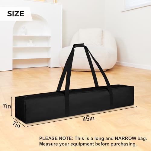 COOLBEBE 45 Inch Tripod Carrying Case - 45x7x7 Inch Storage Bag for Light Stands, Fishing Rods, Tent Poles, and Camera Gear, Water Resistant, Black - size: 45"x 7"x 7"