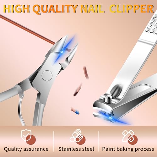 Manicure Set 16 In 1 Professional Stainless Steel Pedicure Kit Toenail Clippers Set Mens Grooming Kit Fingernail Kit for Women with Luxurious Travel Bag, Suitable for Home, Travel, and Salon (Brown) - color: 16Pcs-Brown