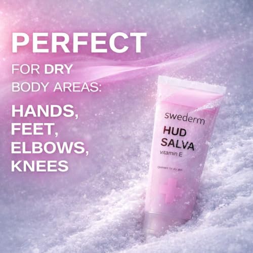swederm Hudsalva Skin Moisturizer with Vitamin E, Shea Butter, 3,38 fl oz | dry skin remedy, glycerin, shea butter, allantoin, elbows, cracked heels, Scandinavian quality, travel essentials - size: 3.37 Fl Oz (Pack of 1)