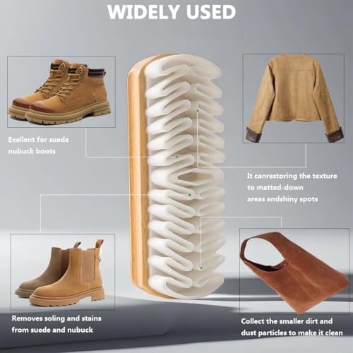 2PCS Suede & Nubuck Shoe Cleaning Brush Kit for Boots Sneakers