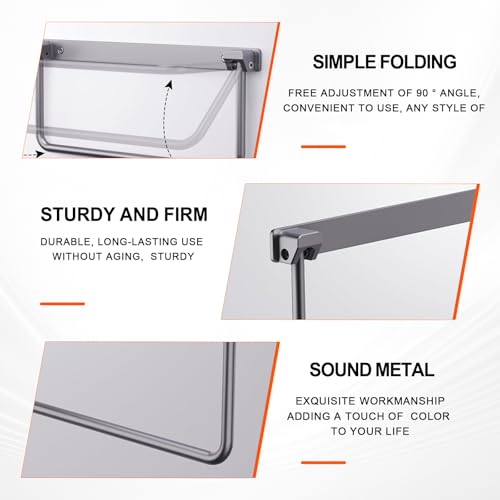 SKTYANTS 12 Inch Wall Mounted RV Shoe Rack Foldable Aluminum Shelf Camper Trailer Shoe Holder Organizer with Screws Accessories (2 Pack) - color: 2 Pack