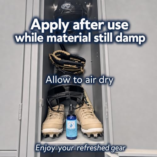 Clean Slate Sports Gear Refresher – Eliminates Odors at the Source, Breaks Down Sweat & Salt Buildup – For Hockey Gear, Football Pads, Cleats, Gloves & Gym Bags, 4 oz
