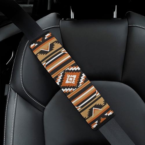 1 Pair Aztec Native American Southwestern Car Seat Straps Shoulder Pads Soft Padded Harness Pads Strap for Adult Use, Stroller Pushchair High Chair, Comfortable Driving - color: Pattern 1062