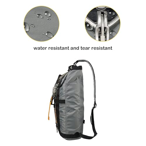 Military Tactical Backpack with Parachute Buckles, Nylon Daypack | Built for men and women for travel, outdoor hiking, camping, trekking, climbing, college, and daily carry - color: Grey