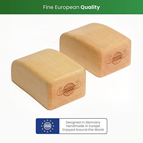 WOODPOWER BalanceBlocks - Handstand Blocks & Yoga Block in One - Bodyweight Training, Gymnastics, Acrobatics, Yoga, Yoga prop and accessory, Lightweight, Good for Travel, Premium European Quality (Pack of 2) - size: Comfort Edition