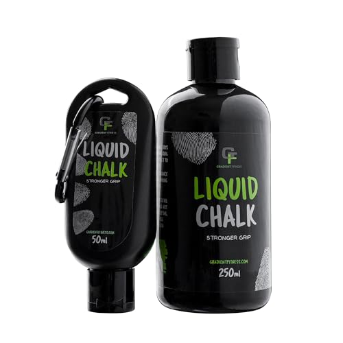 Gradient Fitness Liquid Chalk, Gym, Lifting, Rock Climbing, Pole Grip, for Weightlifting, Workout, Dry Hands Pole Grip, Hand Chalk - size: Bundle 1.69oz + 8.5oz/50ml+250ml