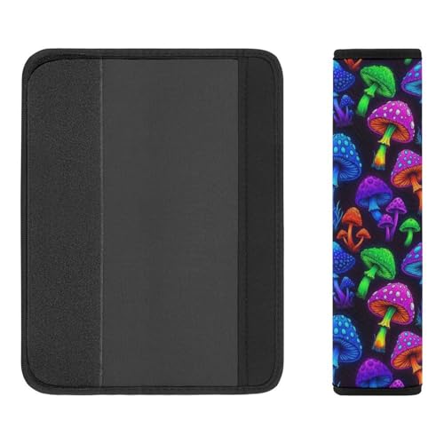 Universal Soft and Comfortable Seat Belt Cover for Adults and Children, Most Cars, 2 Pack Trippy Mushrooms Seat Belt Covers Cushion Neck and Shoulder Support - color: Pattern 775