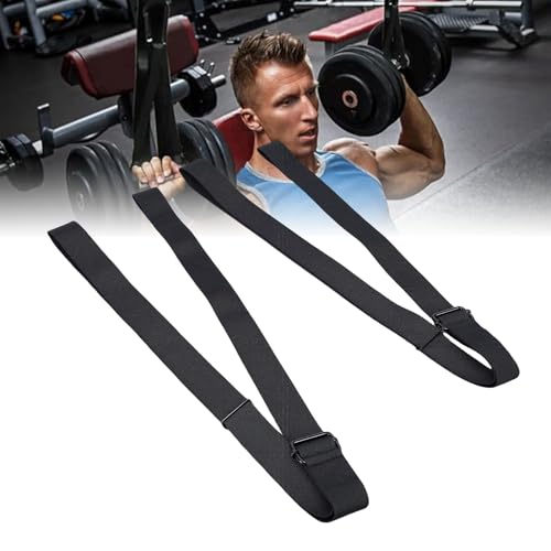 Dumbbell Spotter Straps, Adjustable Safety Straps for Push Ups, Polyester Webbing with Metal Buckle, Ideal for Home Gym Strength Training