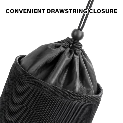 HAUTMEC 2-Piece Tool Pouch Set for Nails, Screws & Fasteners, Heavy-Duty 1680D Work Pouch with EVA Molded Base & PU Leather Lining, Drawstring Closure, Belt Hook & Clip – HT0404
