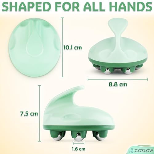 Handheld Lymphatic Drainage Massager - May Reduce Appearance of Cellulite | Cozlow manual massage tool w/ 7 rolling balls, helps support lymph system care, promotes healthy circulation & smoother skin - color: Lymphatic Massager
