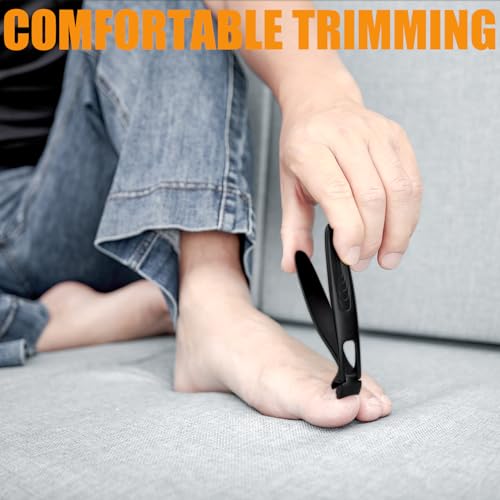 Precision Stainless Steel Heavy Duty Angled Head,Wide Jaw Clippers for Seniors and Man,Ingrown Toenail,Thick Nail.Extra-Long Handle, Extra-Large Slanted Nail Cutter. Men,Women,Elderly.7Pcs (7PCS NAI)