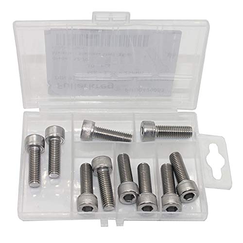 Fullerkreg M6-1.0 x 25MM Socket Head Cap Screws, Allen Socket Drive, Din 912, AISI 304 Stainless Steel (18-8), Full Thread, Bright Finish, Machine Thread, Quantity 20 - size: M6-1.0 x 25MM