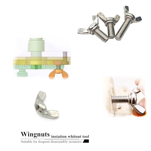 40 Pcs 4 Sizes 3/8,5/16",1/4",3/16"(10#), Wingnuts, 304 Stainless Steel Wing Nuts Fasteners Parts Butterfly Nut, Hand Twist Tighten Hardware Nuts Butterfly Wing-Nut Assorted Kit - size: 304 Stainless Steel-4 Sizes-40Pcs