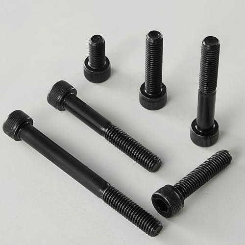 M10-1.5 x 50mm Socket Head Cap Screws, M10x1.5 Bolt, 12.9 Grade Alloy Steel, Allen Socket Drive, Black Oxide Finish, Half Thread, Quantity 10 - size: M10 x 50mm(10PCS)