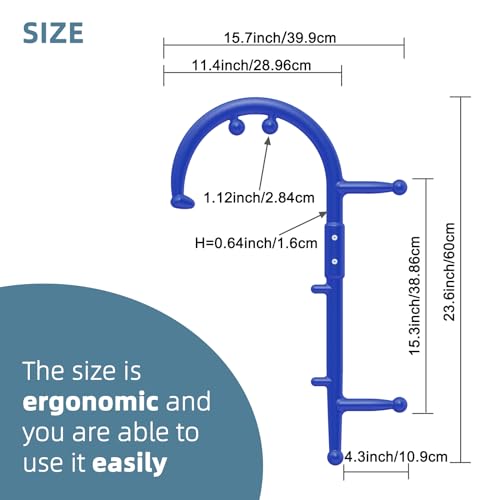 KEINE MARKE Massage Trigger Point Cane Body Deep Tissue Handheld Back, Neck, Shoulder, Leg and Feet Massager Rod, Muscle Release Tool Self Massage Hook Cane for Women & Men (Upgraded Blue) - color: 03-blue