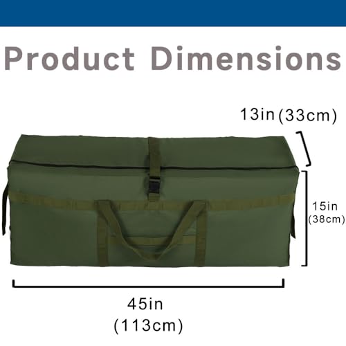 Arxus Large Duffel Bag, Waterproof Carry on Weekend Overnight Storage Bag over Luggage for Airline, Travel, Camping, Moving - color: 180L-Dark Green