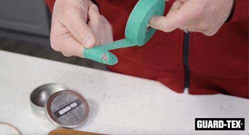 Guard-Tex® Green Finger Tape 3/4 in Self-Adhering Cotton Gauze for Trades — No Adhesive No Residue Skin Protection and Tool Grip — 16 Rolls x 90 ft — Made in USA Since 1935 - color: Green, size: 3/4 Inch