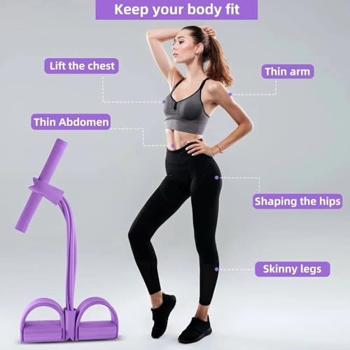 SZ Resistance Band Set – 2 Piece Figure 8 Resistance Band & Pedal Resistance Tubes for Full Body Workout, Arms, Back, Abs & Stretch Training