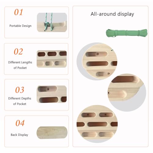 Finger Climbing Hangboard as Climbing Finger board Wooden forearm exercise,climbing training block for Climbing Training, Building